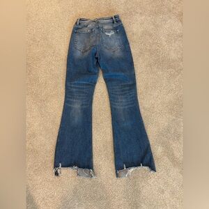Flying Monkey Distressed Blue Flare Jeans